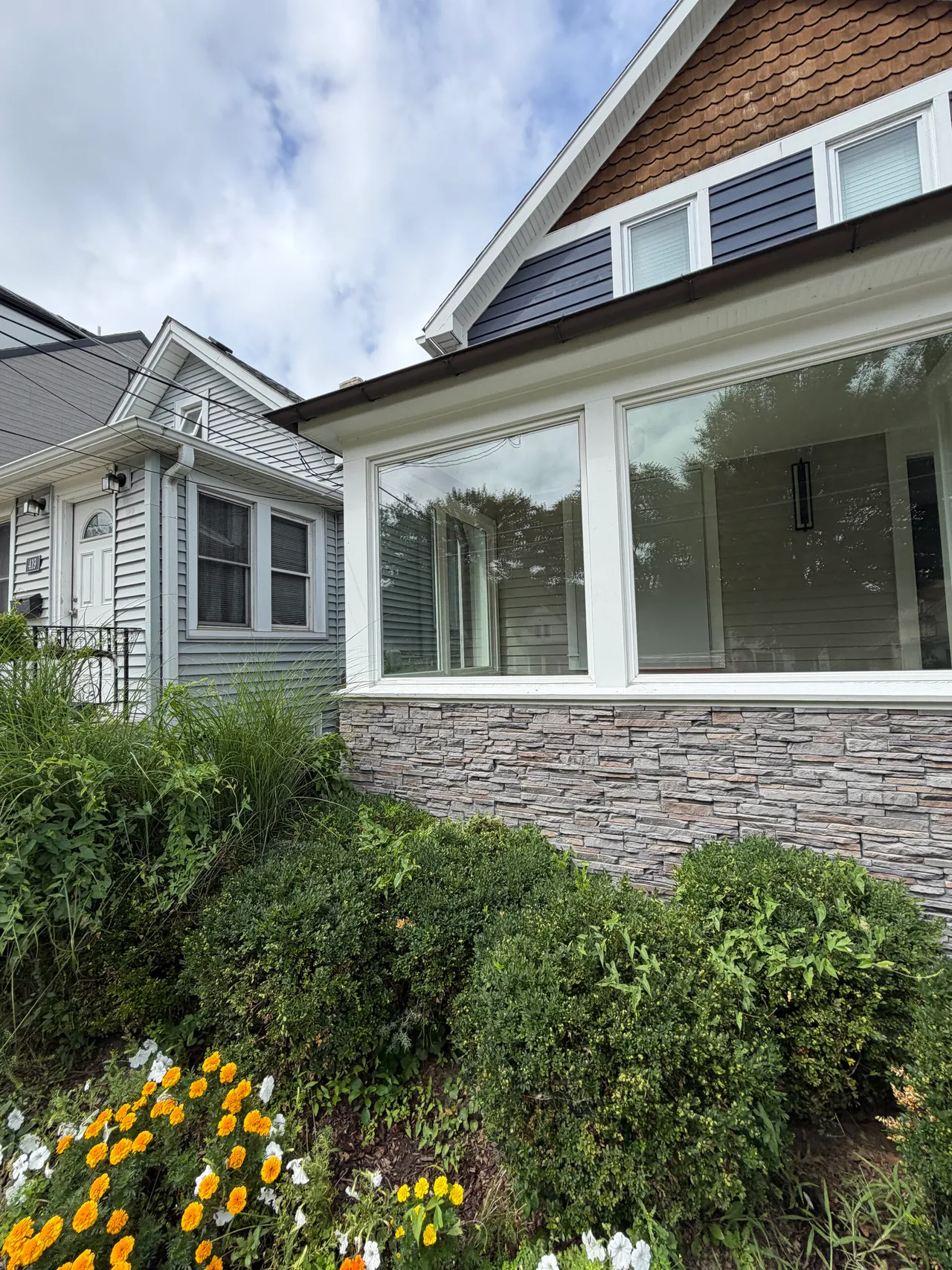 Finished bay window on a house in Highwood