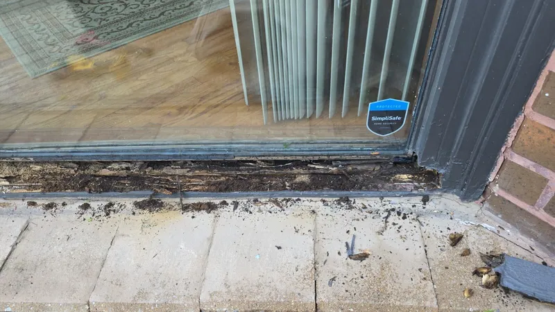Leaking door sill pan