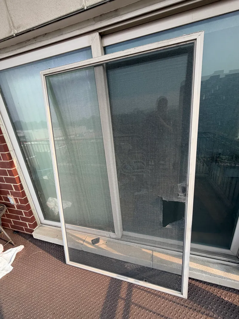 Screen panel beside slider in Melrose Park