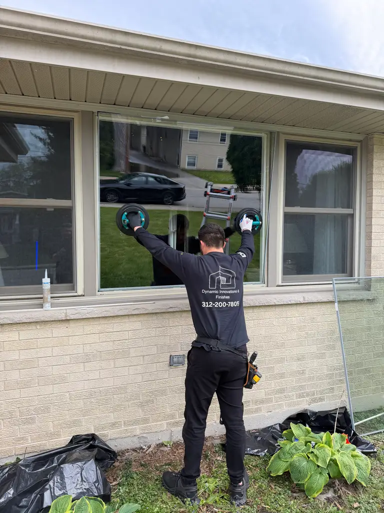 Suction cup window install in Lombard