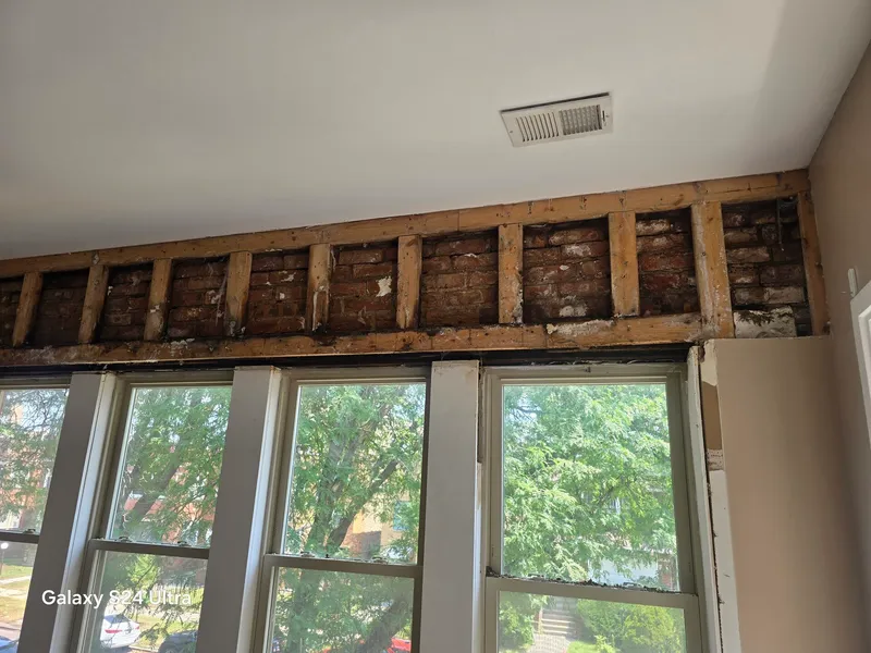 Window header opened for repair